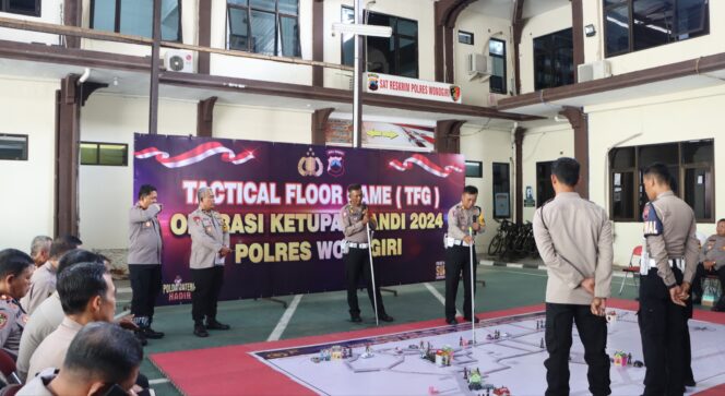 
					Persiapan Pengamanan Lebaran, Polres Wonogiri Gelar Latpraops Ketupat Candi