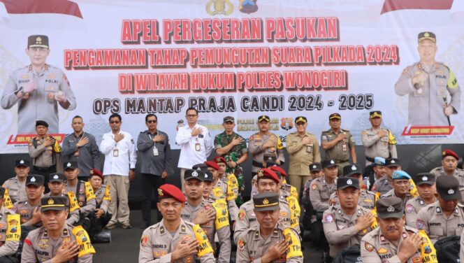 
					Polres Wonogiri Gelar Apel Pergeseran Pasukan Pengamanan TPS