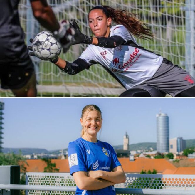 
					Iris De Rouw dan Bente Fischer (Foto: Vivagoal)