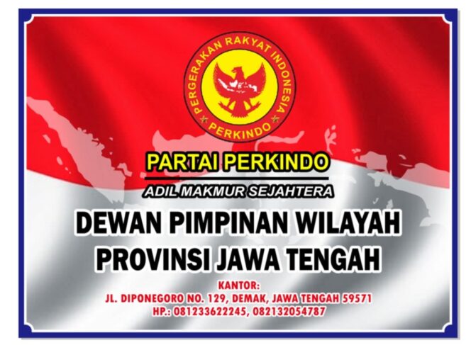 
					Banner Partai Perkindo DPW Jawa Tengah/ Foto: Dok