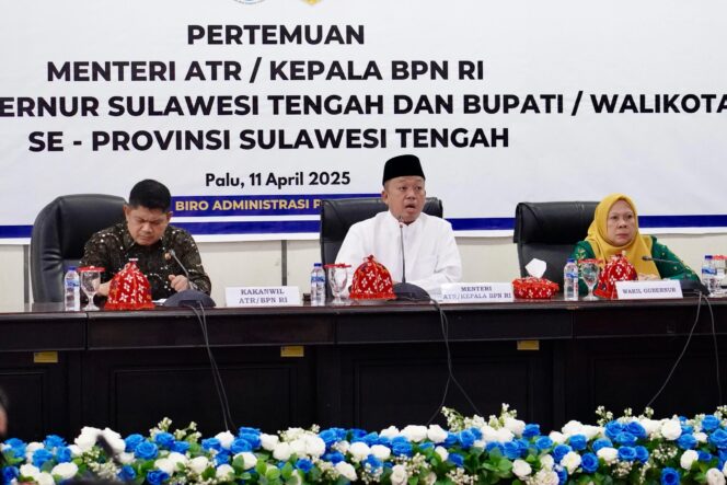 
					Menteri Nusron: 1,1 Juta Hektare Tanah di Sulteng Bisa Diberdayakan untuk Kepentingan Masyarakat