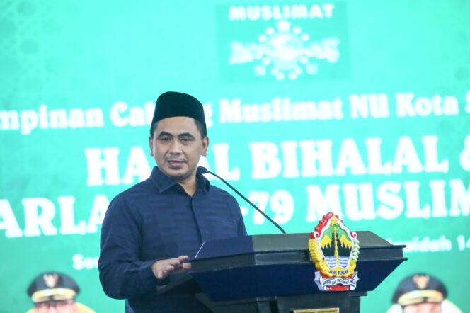
					Wakil Gubernur Jawa Tengah, Taj Yasin Maimoen, menghadiri Halal Bihalal dan Hari Lahir ke-79 Muslimat NU Kota Semarang di Gradhika Bhakti Praja, Sabtu (17/5/2025).  (Foto: Syahidan)



