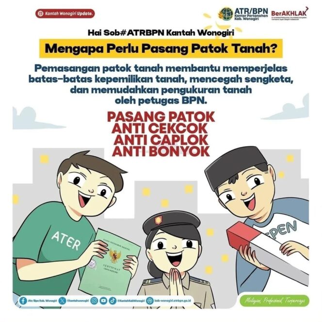 
					Pentingnya Peran Serta Masyarakat dalam Menjaga Batas Tanah Miliknya Masing-Masing