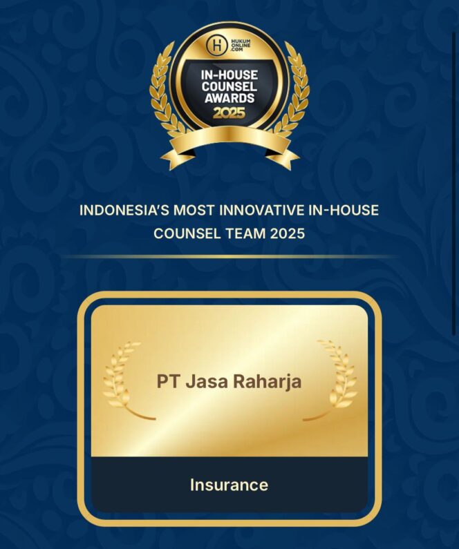 
					Penguatan Tata Kelola dan Kepatuhan Hukum Jadi Kunci Jasa Raharja Raih Penghargaan di Ajang ICHA 2025