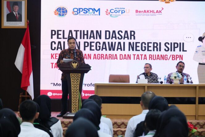 
					Sekjen Kementerian ATR/BPN Beri 3 Pesan untuk Pedoman CPNS dalam Bertugas