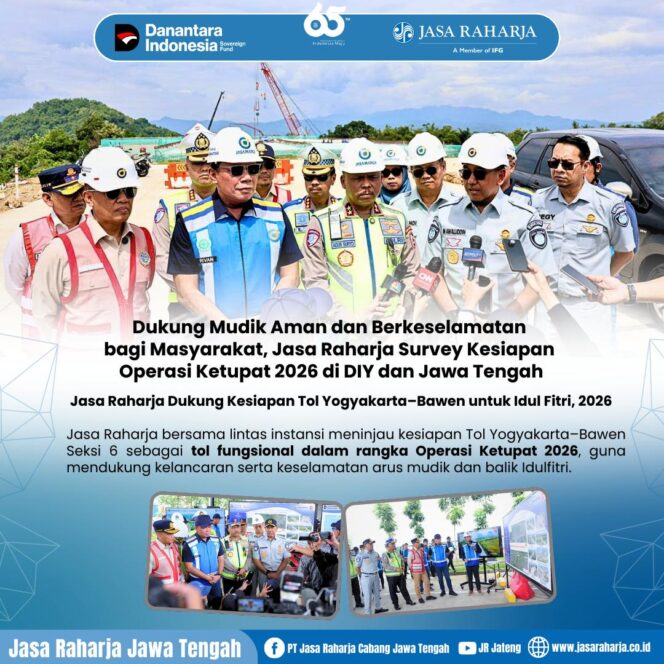 
					Kegiatan kolaborasi Jasa Raharja dan instansi terkait saat survei kesiapan mudik 2026 Tol Yogyakarta-Bawen. (Panselanews.com/Humas Jasa Raharja) 