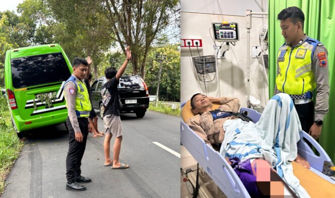 
					Lewati Marka Jalan Saat Menyalip, Pemotor Tabrak Elf di Jalan Raya Wuryantoro – Eromoko, Tiga Orang Luka – luka