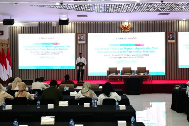 
					Kementerian ATR/BPN berkomitmen  dalam menerapkan manajemen risiko secara terstruktur dan menyeluruh di seluruh unit kerja. (Foto : atrbpn.go.id).