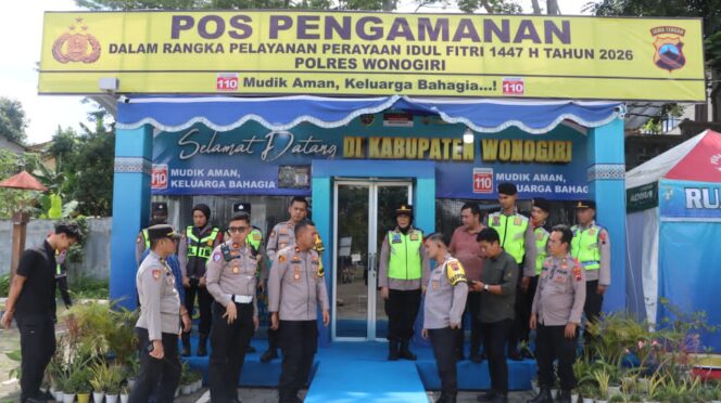 
					Kapolres Wonogiri Cek Kesiapan Pospam Arus Mudik, Pastikan Pelayanan Maksimal untuk Masyarakat
