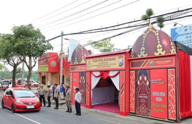 
					Desain Cantik dengan Fasilitas Lengkap, Pos Pelayanan Lebaran Polres Trenggalek Siap Manjakan Pemudik