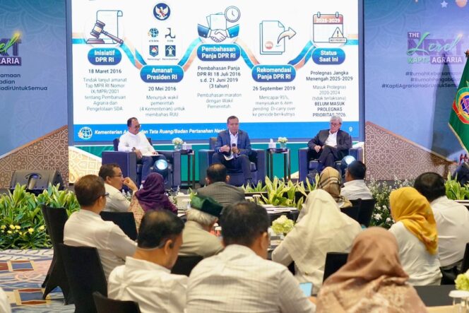 
					Kementerian ATR/BPN libatkan KAPTI-AGRARIA dalam penguatan substansi RUU administrasi pertanahan. (Foto : atrbpn.go.id).