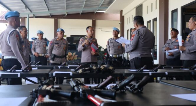 
					Tim Polda Jatim Cek Senpi Dinas Polres Trenggalek, Pastikan Sesuai SOP